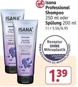 Rossmann Isana Professional Shampoo oder Spülung Angebot