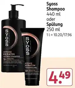 Rossmann Syoss Shampoo oder Spülung Angebot
