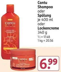 Rossmann Cantu Shampoo oder Spülung oder Lockencreme Angebot