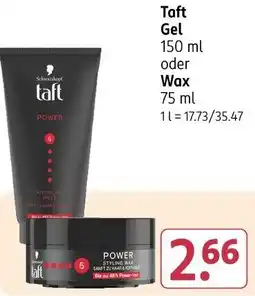Rossmann Taft Gel oder Wax Angebot