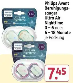 Rossmann Philips Avent Beruhigungssauger Ultra Air Nighttime Angebot