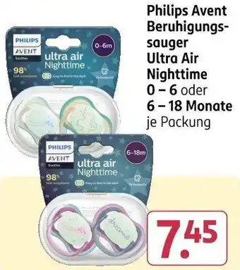 Rossmann Philips Avent Beruhigungssauger Ultra Air Nighttime Angebot