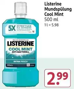 Rossmann Listerine Mundspülung Cool Mint Angebot