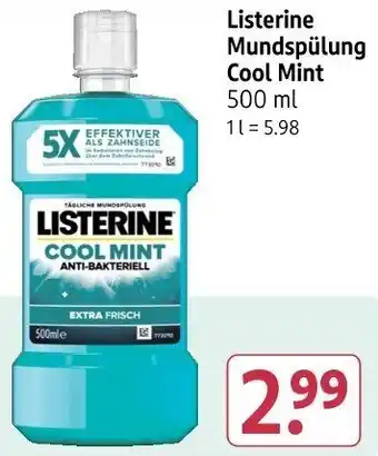 Rossmann Listerine Mundspülung Cool Mint Angebot