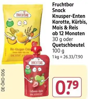 Rossmann Fruchtbar Snack Knusper-Enten Karotte, Kürbis, Mais & Reis Angebot