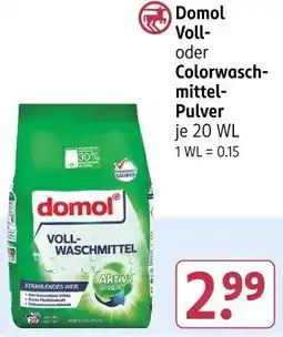 Rossmann Domol Voll- oder Colorwaschmittel Pulver Angebot