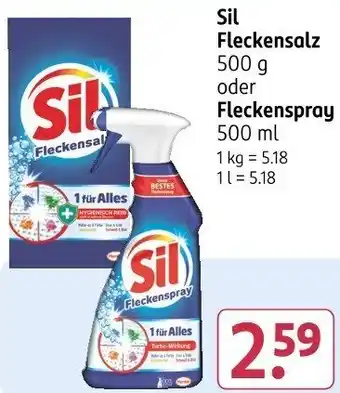 Rossmann Sil Fleckensalz oder Fleckenspray Angebot