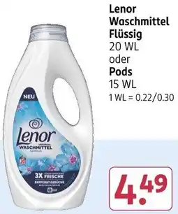 Rossmann Lenor Waschmittel Flüssig oder Pods Angebot