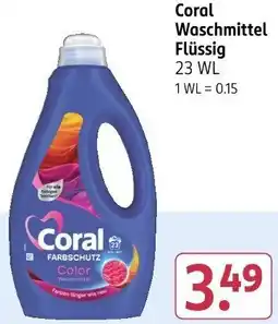 Rossmann Coral Waschmittel Flüssig Angebot