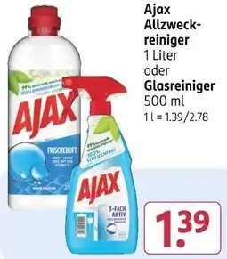 Rossmann Ajax Allzweckreiniger oder Glasreiniger Angebot