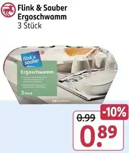 Rossmann Flink & Sauber Ergoschwamm Angebot