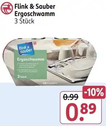 Rossmann Flink & Sauber Ergoschwamm Angebot