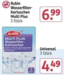Rossmann Rubin Wasserfilter Kartuschen Multi Plus Angebot