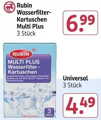 Rossmann Rubin Wasserfilter Kartuschen Multi Plus Angebot