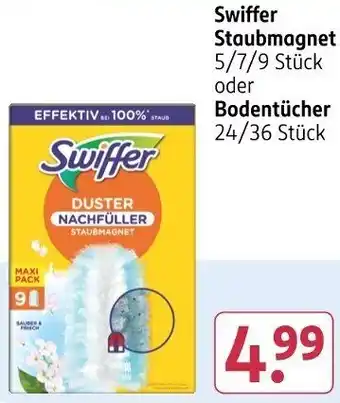 Rossmann Swiffer Staubmagnet oder Bodentücher Angebot