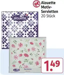 Rossmann Alouette Motiv Servietten Angebot
