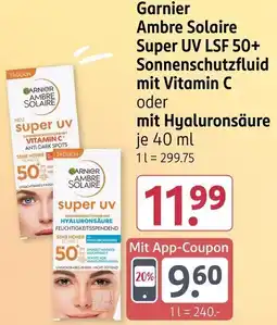 Rossmann Garnier Ambre Solaire Super UV LSF 50+ Sonnenschutzfluid mit Vitamin C Angebot