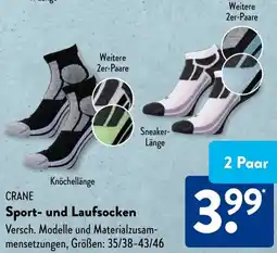 Aldi Süd CRANE Sport- und Laufsocken Angebot
