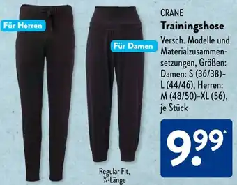 Aldi Süd CRANE Trainingshose Angebot
