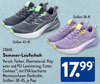 Aldi Süd CRANE Sommer-Laufschuh Angebot