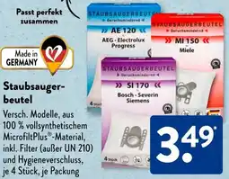 Aldi Süd Staubsaugerbeutel Angebot