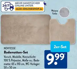 Aldi Süd NOVITESSE Badematten-Set Angebot