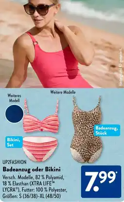 Aldi Süd UP2FASHION Badeanzug oder Bikini Angebot
