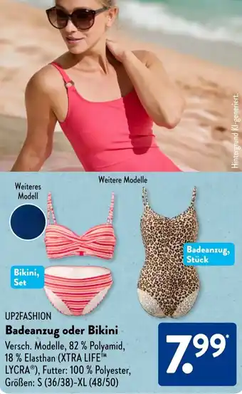 Aldi Süd UP2FASHION Badeanzug oder Bikini Angebot