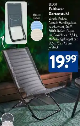 Aldi Süd BELAVI Faltbarer Gartenstuhl Angebot
