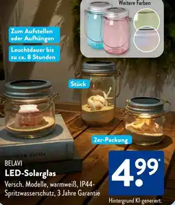Aldi Süd BELAVI LED-Solarglas Angebot