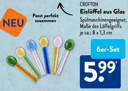Aldi Süd CROFTON Eislöffel aus Glas Angebot