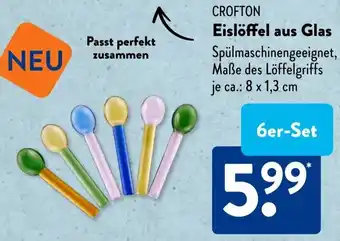Aldi Süd CROFTON Eislöffel aus Glas Angebot