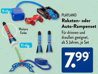 Aldi Süd PLAYLAND Raketen- oder Auto-Rampenset Angebot