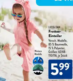 Aldi Süd LILY & DAN Frottee Einteiler Angebot