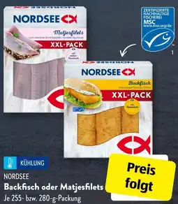 Aldi Süd NORDSEE Backfisch oder Matjesfilets Angebot