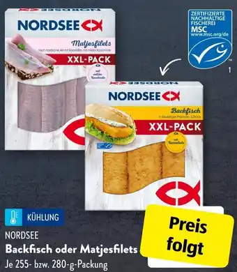 Aldi Süd NORDSEE Backfisch oder Matjesfilets Angebot