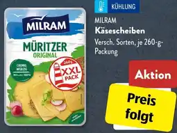 Aldi Süd MILRAM Käsescheiben Angebot