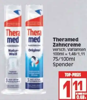 Edeka Theramed Zahncreme 75/100ml Angebot