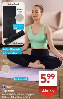 Aldi Süd CRANE Yogamatte Angebot