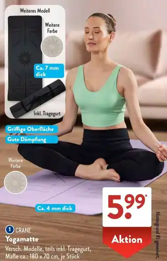Aldi Süd CRANE Yogamatte Angebot