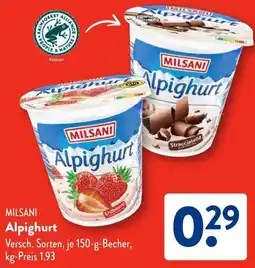 Aldi Süd MILSANI Alpighurt Angebot