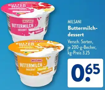 Aldi Süd MILSANI Buttermilchdessert Angebot
