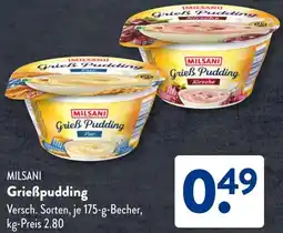 Aldi Süd MILSANI Grießpudding Angebot