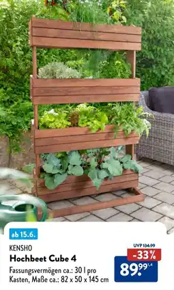 Aldi Süd KENSHO Hochbeet Cube 4 Angebot