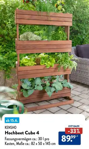 Aldi Süd KENSHO Hochbeet Cube 4 Angebot