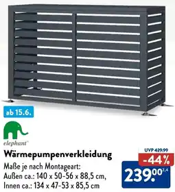 Aldi Süd elephant Wärmepumpenverkleidung Angebot