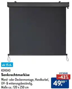 Aldi Süd KENSHO Senkrechtmarkise Angebot
