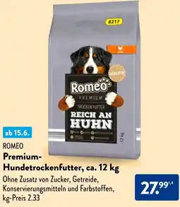 Aldi Süd ROMEO Premium Hundetrockenfutter Angebot