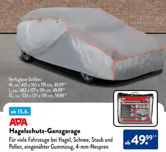 Aldi Süd APA Hagelschutz-Ganzgarage Angebot