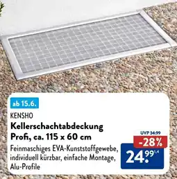 Aldi Süd KENSHO Kellerschachtabdeckung Profi, ca. 115 x 60 cm Angebot